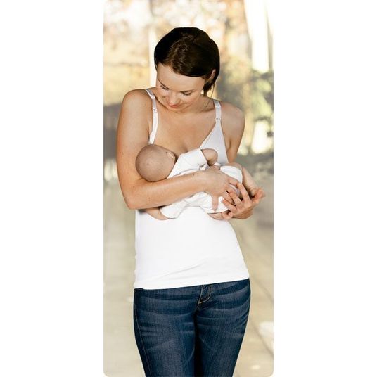 Carriwell Top per l'allattamento - Bianco - Taglia S