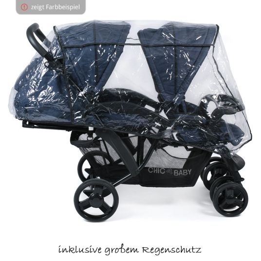 Chic 4 Baby Sibling carriage Doppio - Jeans Grey Blue