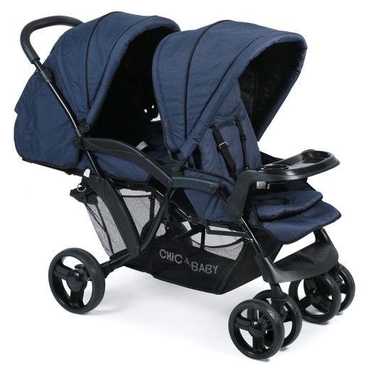 Chic 4 Baby Sibling carriage Doppio - Jeans Navy Blue