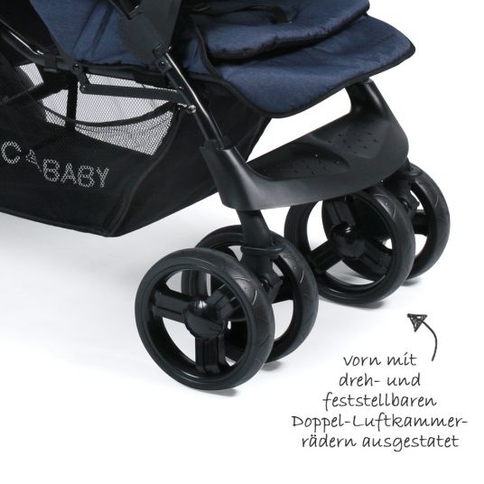 Chic 4 Baby Sibling carriage Doppio - Jeans Navy Blue