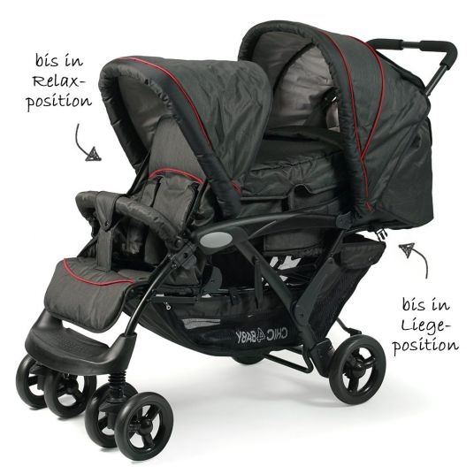Chic 4 Baby Sibling carriage Duo - Jeans Black