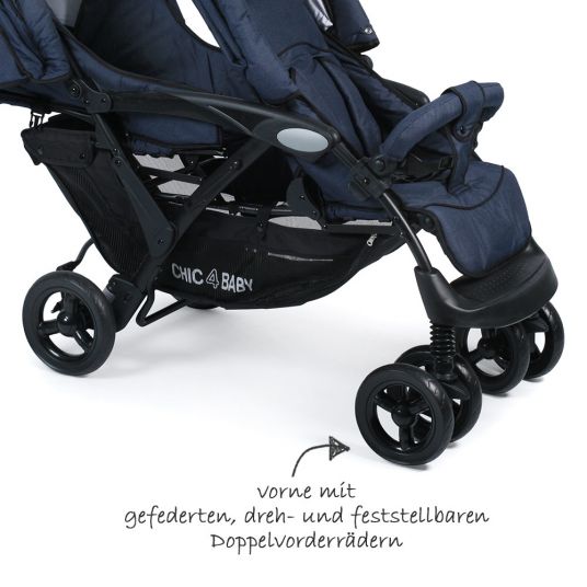Chic 4 Baby Sibling carriage Duo - Jeans Navy Blue