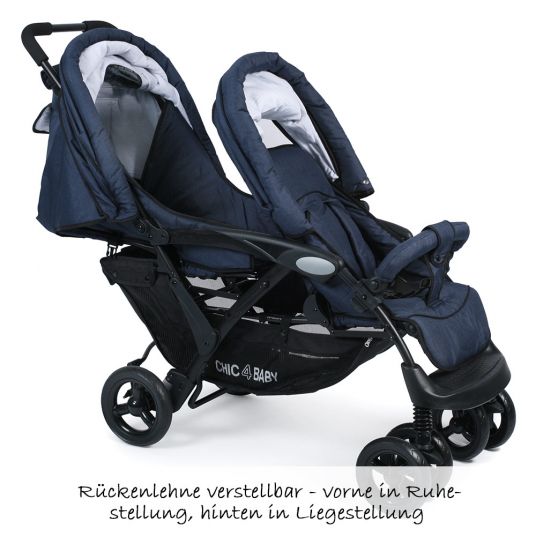 Chic 4 Baby Sibling carriage Duo - Jeans Navy Blue