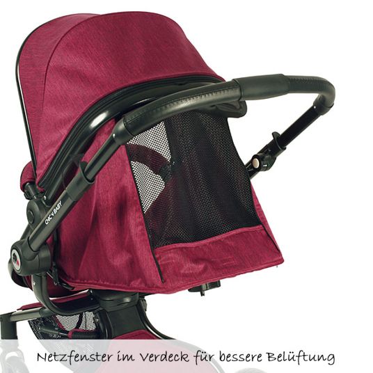 Chic 4 Baby Kombi-Kinderwagen Platino - Rot