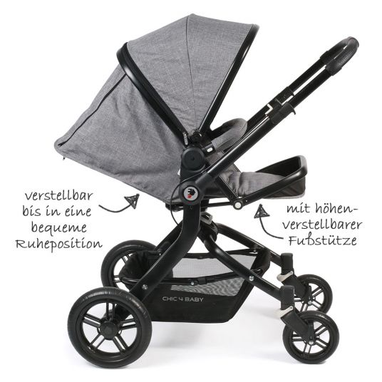 Chic 4 Baby Combi pushchair Tano - Jeans Grey