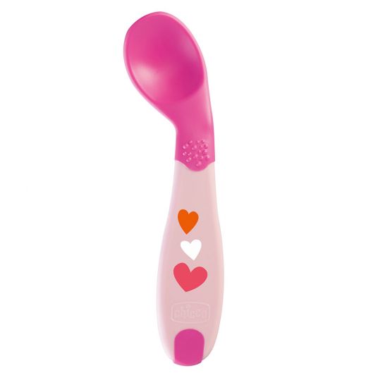 Chicco Eating spoon angled - Rose Pink
