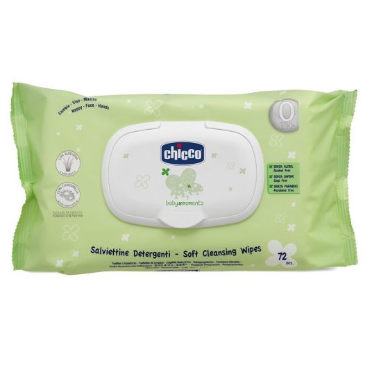 Chicco Wet wipes 72 pack with aloe vera & chamomile