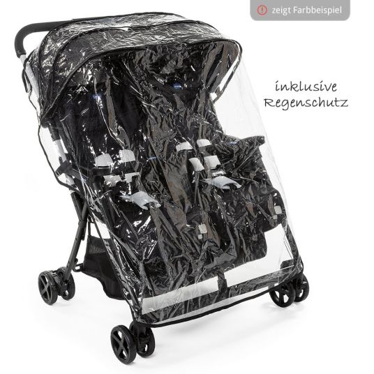 Chicco Sibling buggy & twin buggy Ohlala Twin incl. rain cover - Silver Cat