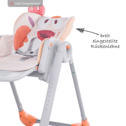 Chicco High chair Polly 2 Start - Happy Silver