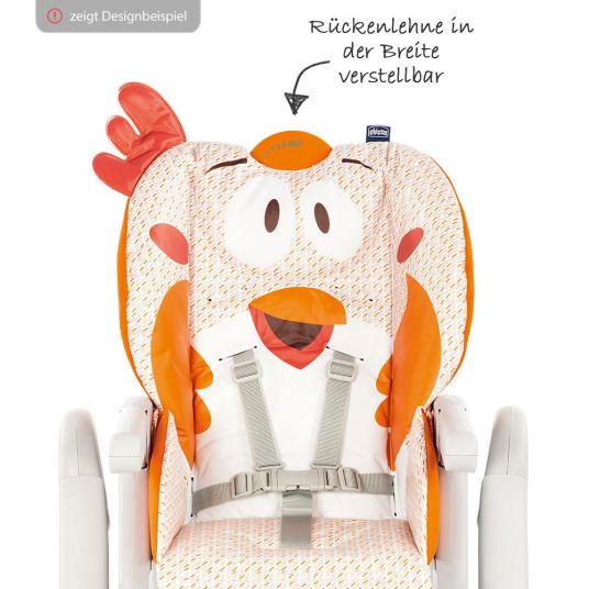 Chicco High chair Polly 2 Start with 4 wheels - Elephant