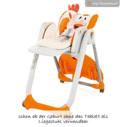 Chicco High chair Polly 2 Start with 4 wheels - Elephant