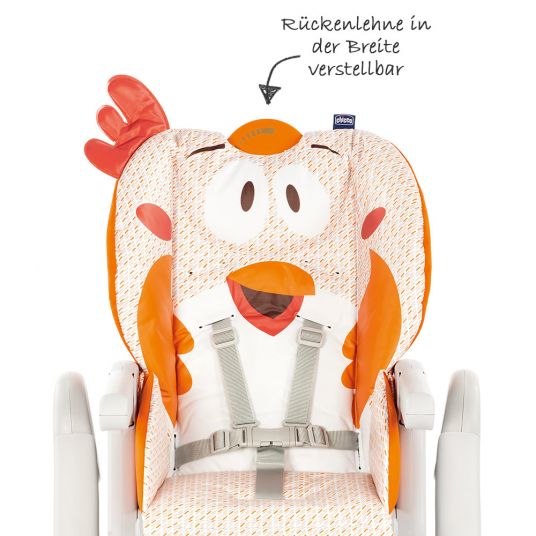 Chicco High chair Polly 2 Start with 4 wheels - Fancy Chicken