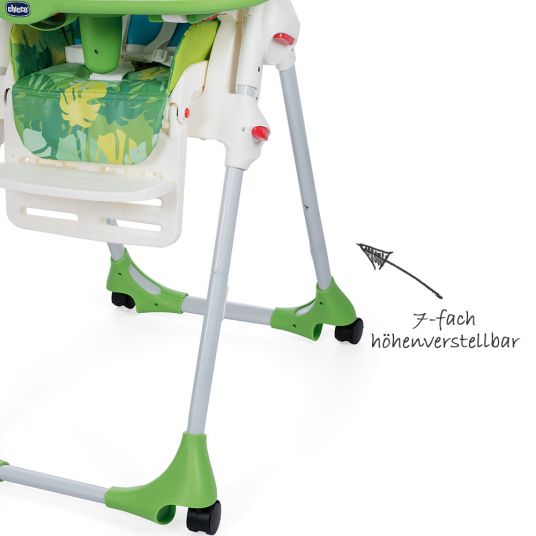 Chicco High chair Polly Easy with 4 castors - Happy Jungel