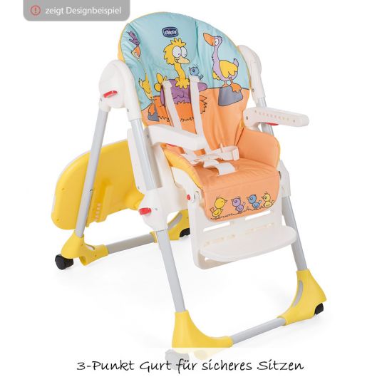 Chicco Polly Easy high chair with 4 castors - Nature