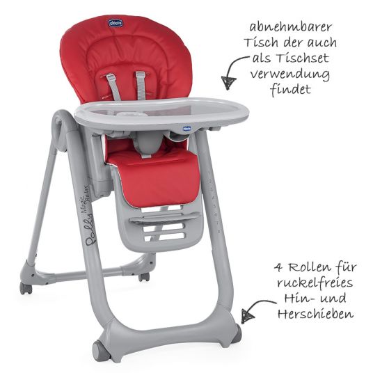 Chicco High chair Polly Magic Relax - Red