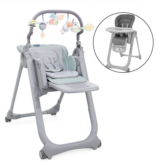 Chicco High chair and baby lounger Polly Magic Relax - Antiguan Sky