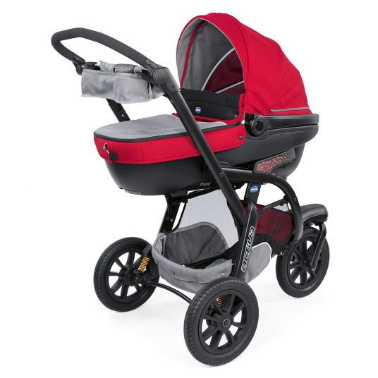 Chicco Pram set Trio-System Activ3 Top with Kit Car - Red Berry