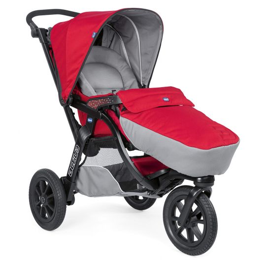 Chicco Pram set Trio-System Activ3 Top with Kit Car - Red Berry