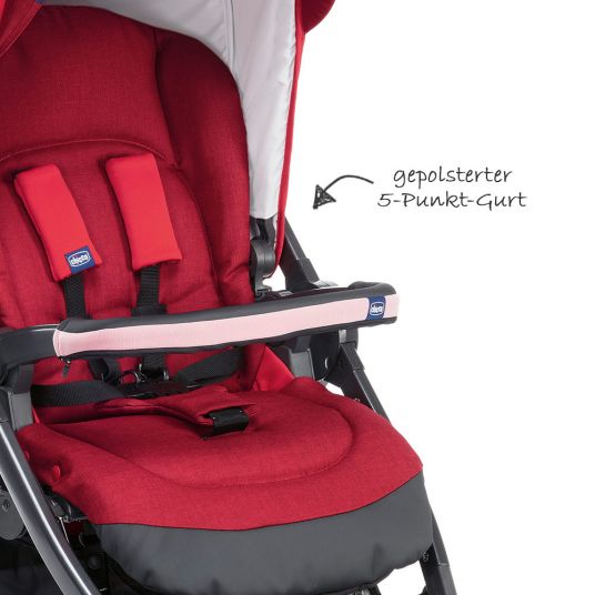 Chicco Kombi-Kinderwagen Duo Stylego Up Crossover - Red Passion