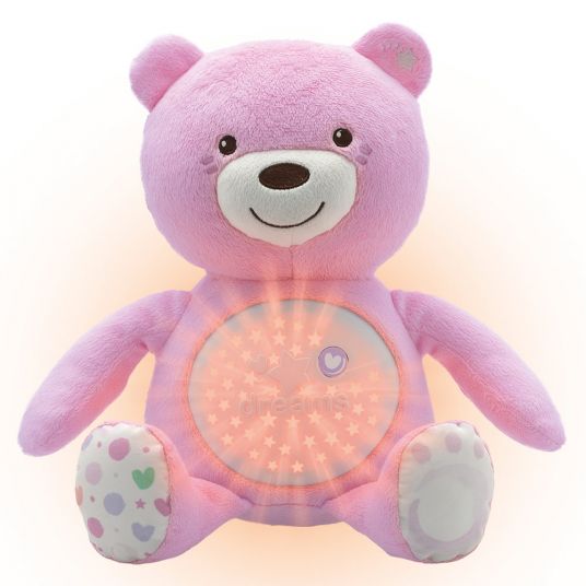Chicco Cuddly toy with night light Baby Bear - Pink