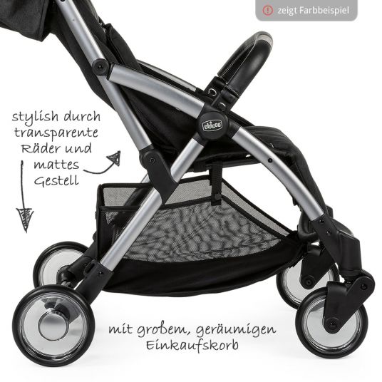 Chicco Travel buggy Goody loadable up to 22 kg with self-closing mechanism incl. rain cover - Cool Grey