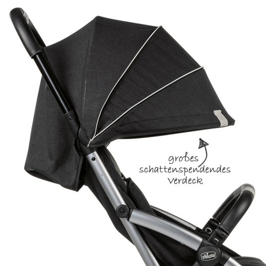 Chicco Stroller Goody loadable up to 22 kg with self-closing mechanism incl. rain cover - Graphite