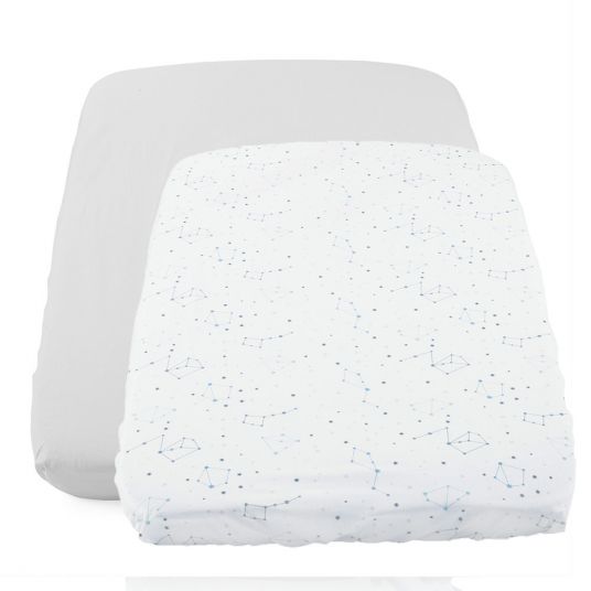 Chicco Fitted sheet 2 pack for side bed Next2me 50 x 83 cm - Zodiac