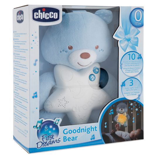 Chicco Music box with night light good night bear - Blue