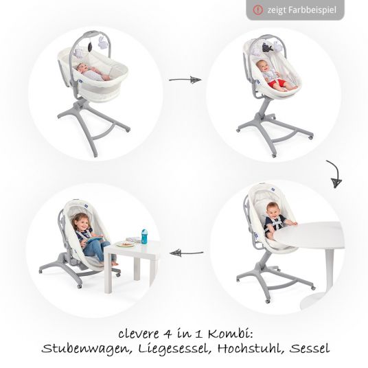 Chicco Bassinet, high chair, armchair Baby Hug 4 in 1 Air - Stone