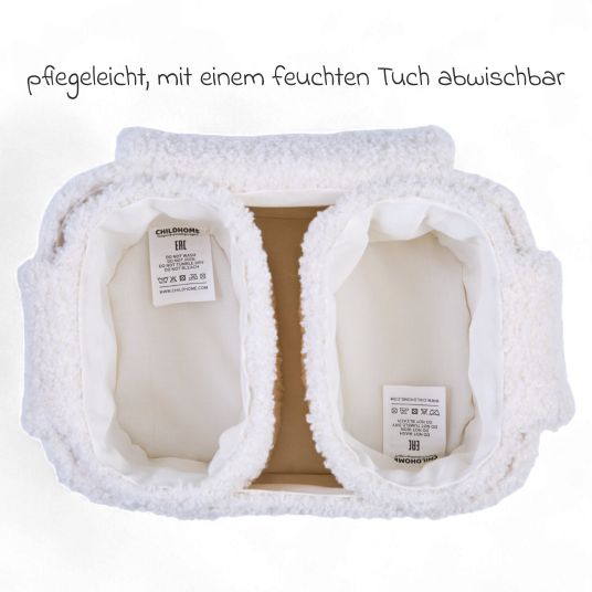 Childhome Aufbewahrungskorb 3er Set mit Haken zum Aufhängen - Teddy - Offwhite