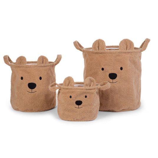 Childhome Storage basket set of 3 - Teddy - Brown