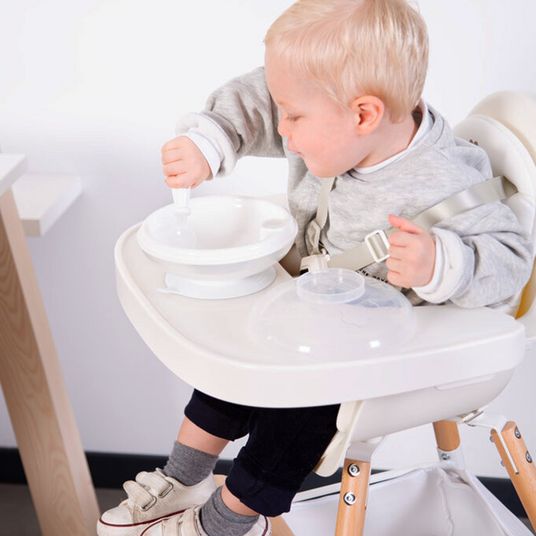 Childhome Dining board / table top for Evolu high chair with non-slip silicone base - white