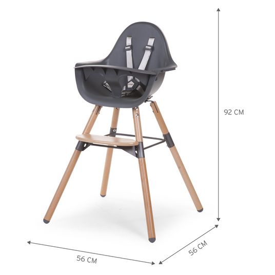 Childhome High chair / highchair 2 in 1 Evolu 2 - nature / anthracite