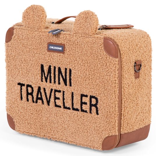 Childhome Children's suitcase Mini Traveler - Teddy - Brown