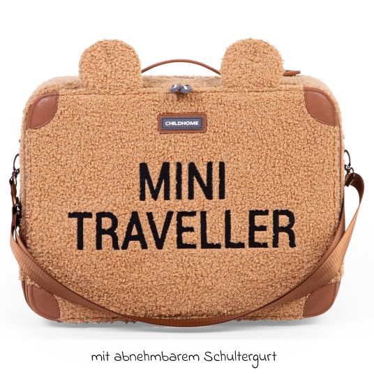 Childhome Valigia per bambini Mini Traveller - Teddy - Marrone