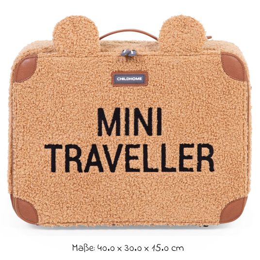 Childhome Valigia per bambini Mini Traveller - Teddy - Marrone