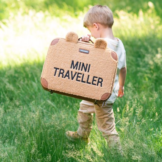 Childhome Valigia per bambini Mini Traveller - Teddy - Marrone