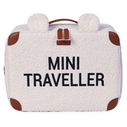 Childhome Valigia per bambini Mini Traveller - Teddy - Offwhite