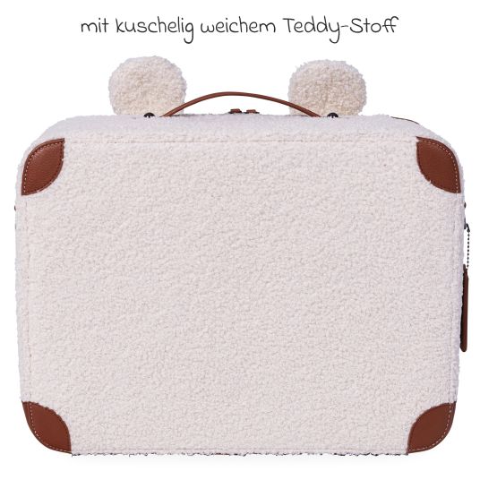 Childhome Valigia per bambini Mini Traveller - Teddy - Offwhite