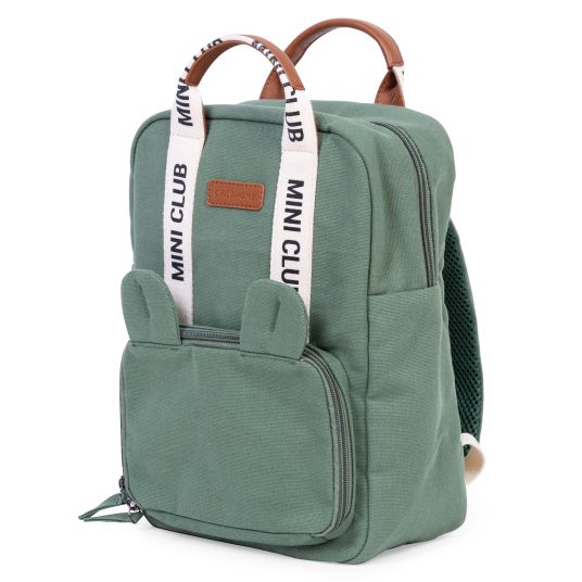 Childhome Mini Club children's backpack - Signature Canvas - Green