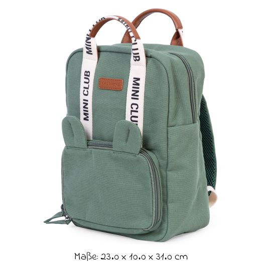 Childhome Mini Club children's backpack - Signature Canvas - Green