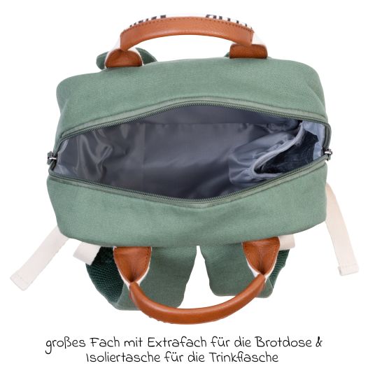 Childhome Kinderrucksack Mini Club - Signature Canvas - Grün