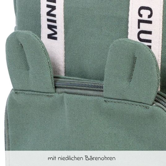 Childhome Kinderrucksack Mini Club - Signature Canvas - Grün