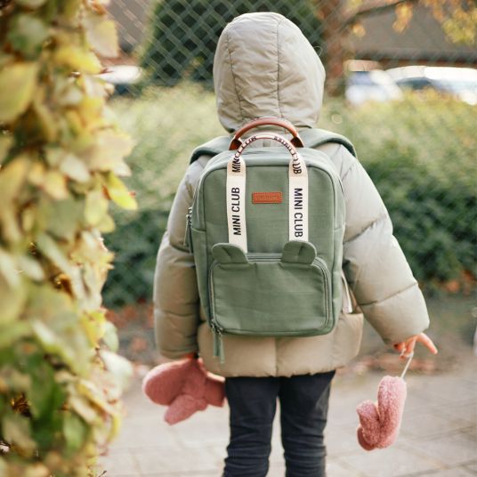 Childhome Mini Club children's backpack - Signature Canvas - Green