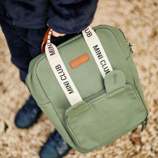 Childhome Mini Club children's backpack - Signature Canvas - Green