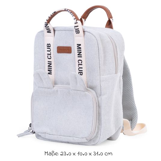 Childhome Mini Club children's backpack - Signature Canvas - Offwhite