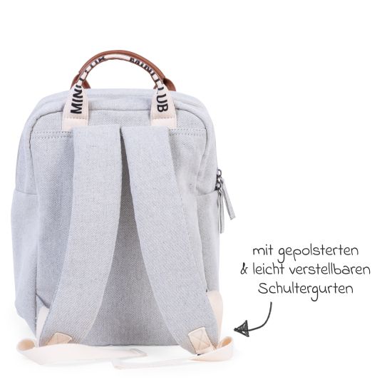 Childhome Kinderrucksack Mini Club - Signature Canvas - Offwhite