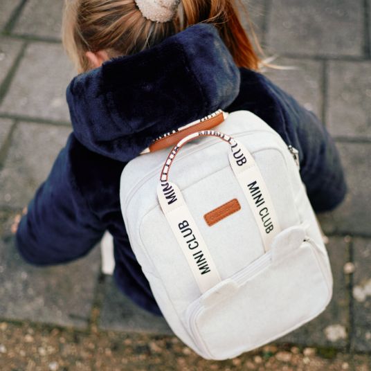 Childhome Kinderrucksack Mini Club - Signature Canvas - Offwhite