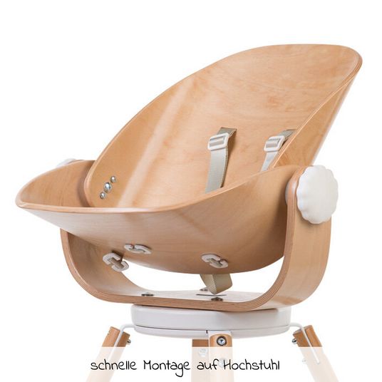 Childhome Neugeborenen-Sitz für Hochstuhl Evolu 2 - Natur / Weiß