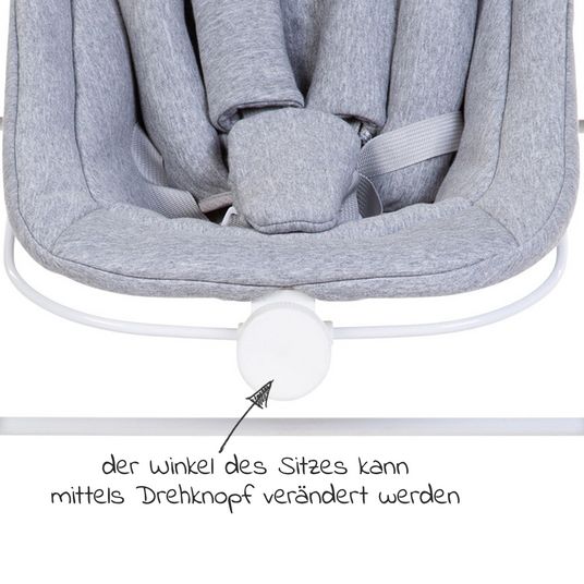 Childhome Neugeborenensitz für Hochstuhl Evosit - Grau Weiß